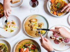 a spread of food on the table at Cichetti Club, Broome