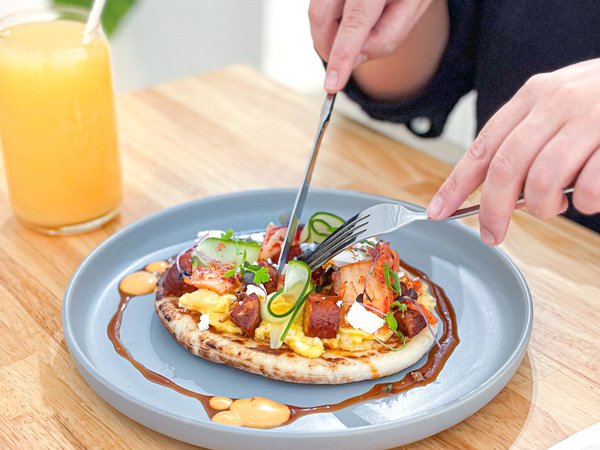 chilli scrambled eggs at Haven Broome