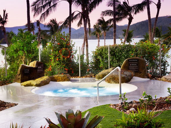 the heated spa at Whitsunday Apartments, Hamilton Island