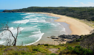 an aerial view of Alexandria Bay, Noosa