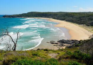 an aerial view of Alexandria Bay, Noosa
