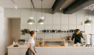 cafe staff busy preparing at Allee Espresso, Warrnambool