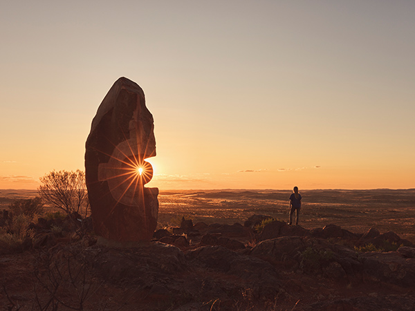 sunset at Living Desert Sculptures at Broken Hill nsw