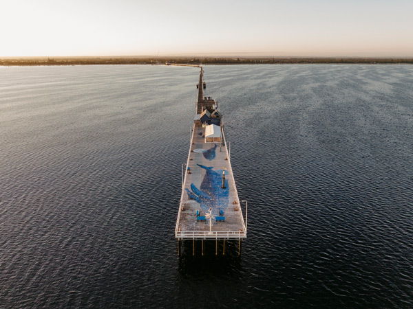 Aerial view of Busselton Jetty, Busselton