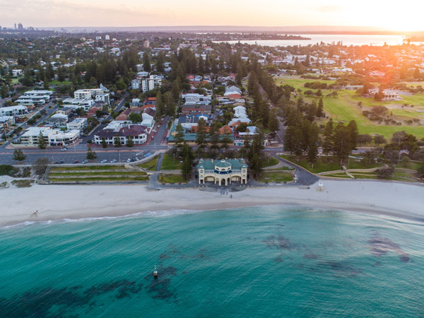 Aerial view of Cottesloe Beach