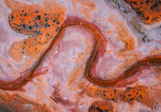 aerial of Lake Ballard at Kalgoorlie