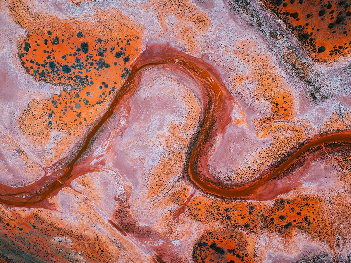 aerial of Lake Ballard at Kalgoorlie