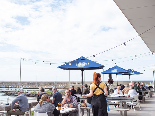 al fresco seating at Pavilion Cafe & Bar