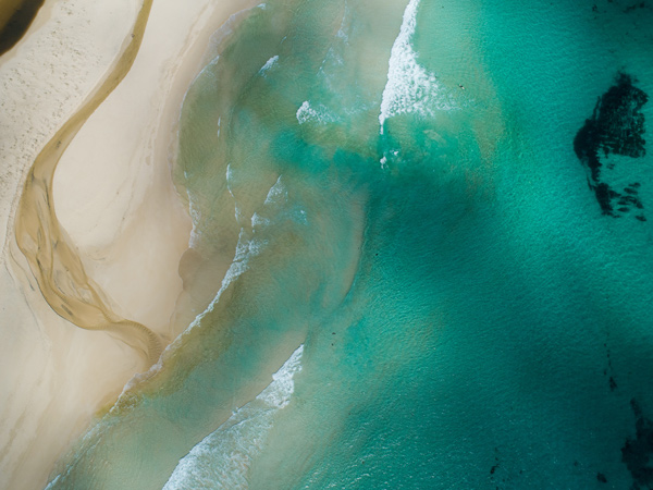 an aerial view of Smiths Beach, Yallingup