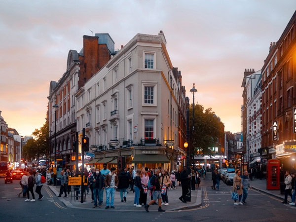 People on the street in SOHO London