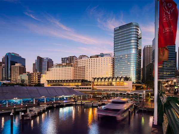 The exterior of the Hyatt Regency Sydney