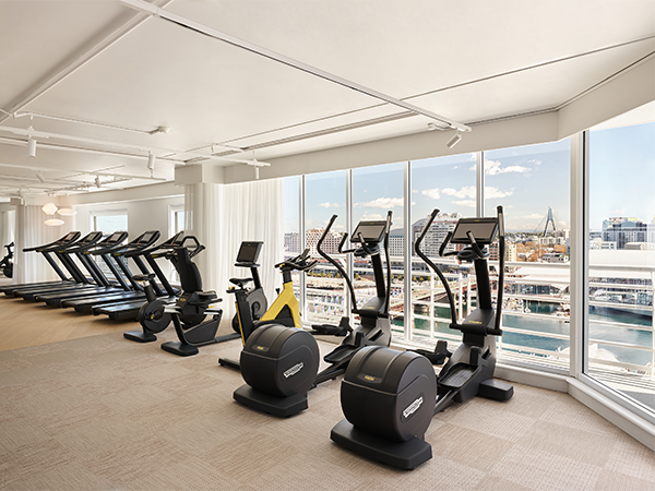 The gym at the Hyatt Regency Sydney