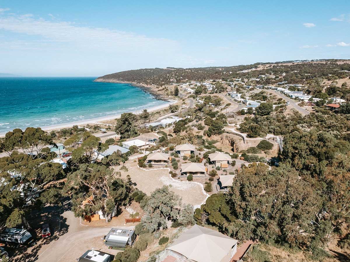 Glamp at Kangaroo Island's Seafront Holiday Park