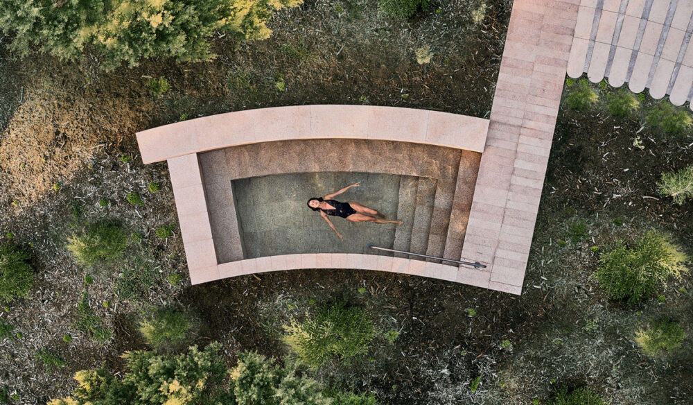 a woman floating on Alba Thermal Springs & Spa, Mornington Peninsula