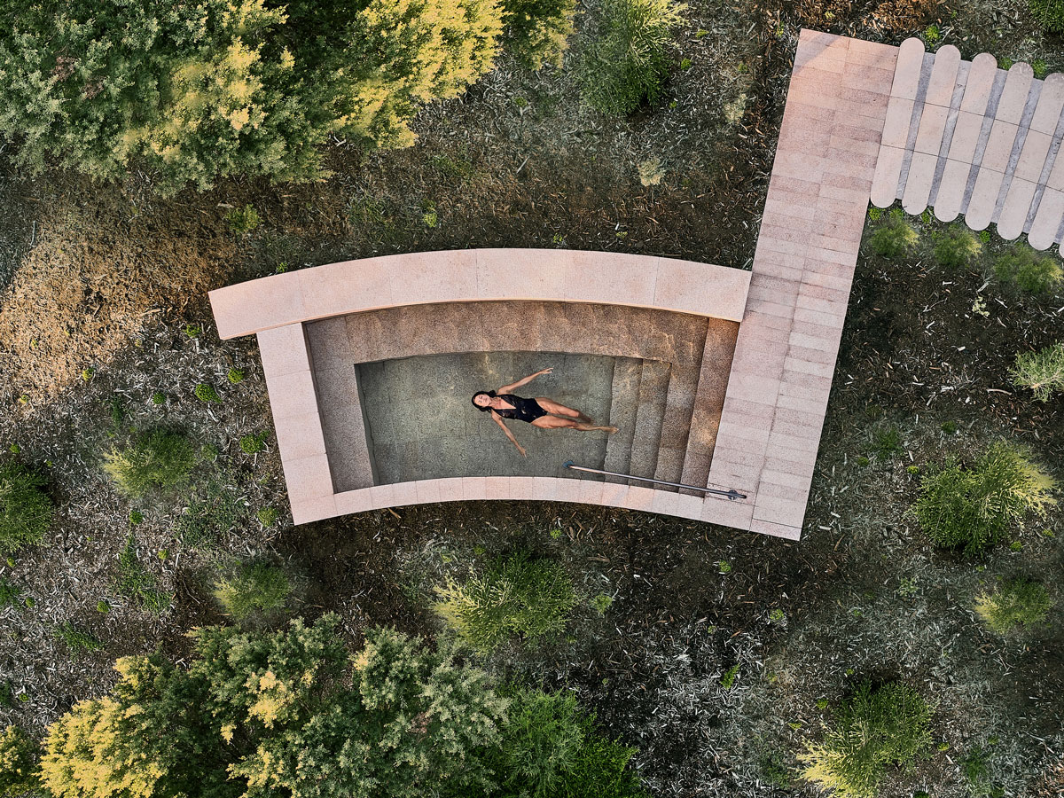 a woman floating on Alba Thermal Springs & Spa, Mornington Peninsula