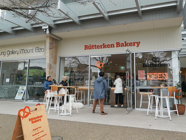 the cafe exterior of Bütterken Bakery, Mornington Peninsula