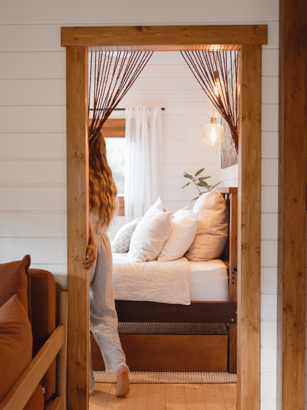 the interior of The Cabin, Lord Howe Island
