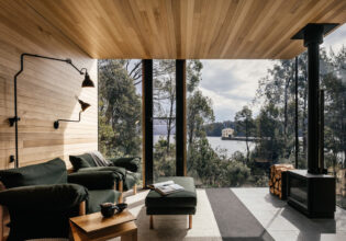 The cosy room honed with local craftsmanship to bring warmth to the space.