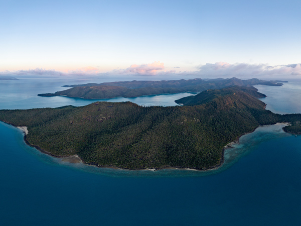 an aerial view of the Hook Island