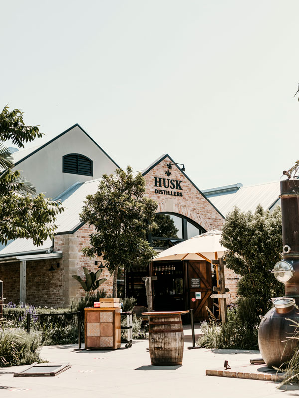 the front view of Husk Farm Distillery