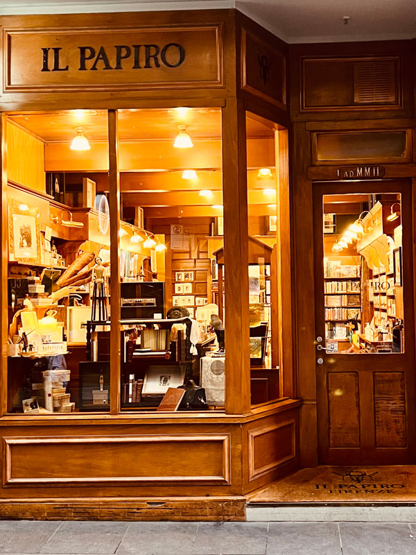 a stationery store at Il Papiro, Melbourne