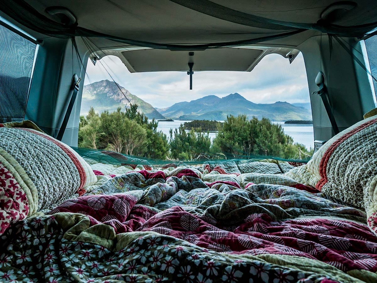 tasmania 'ghost camping' Lake Burbury