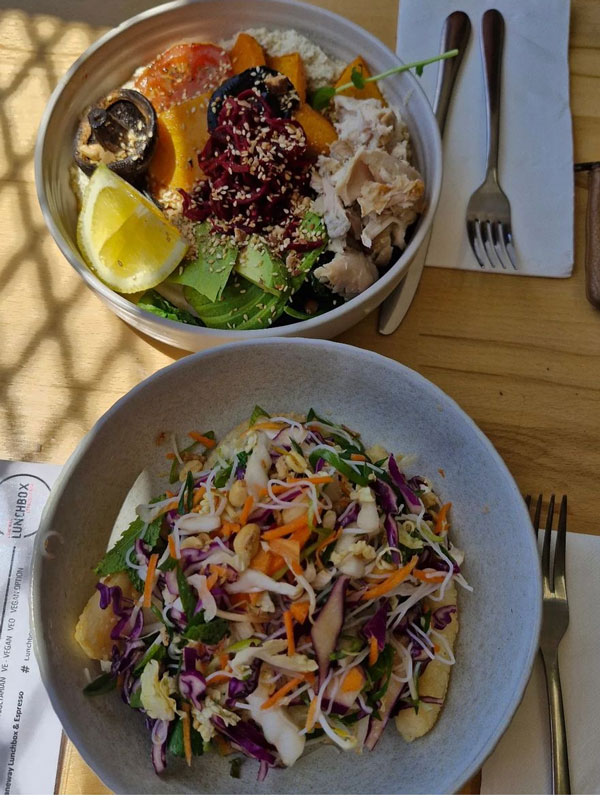 lunch plates at Laneway Lunchbox & Espresso, Yamba