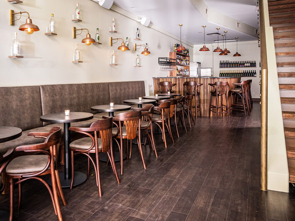 downstairs interior at Ouzo restaurant