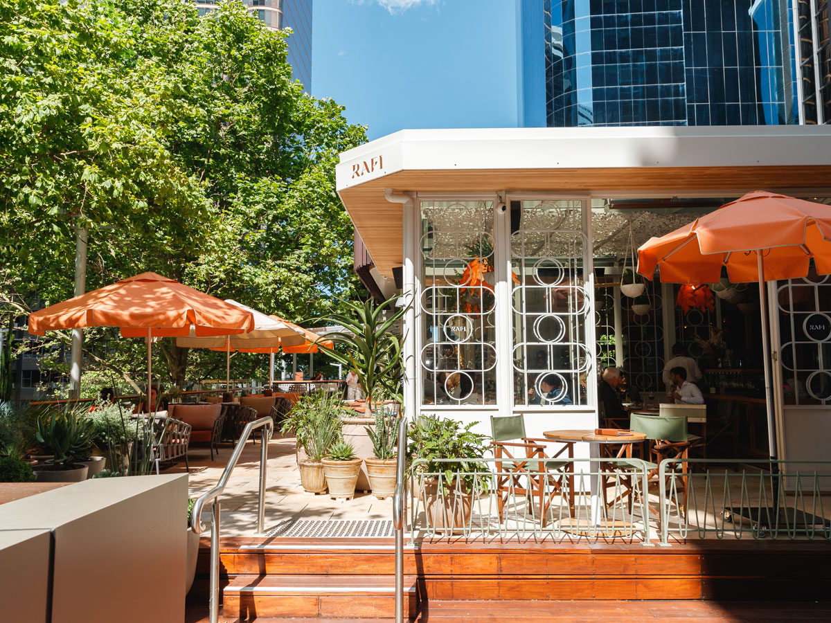 the alfresco dining spot at RAFI, Sydney, NSW