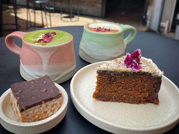 pastries and drinks at Store Fifteen, Mornington Peninsula