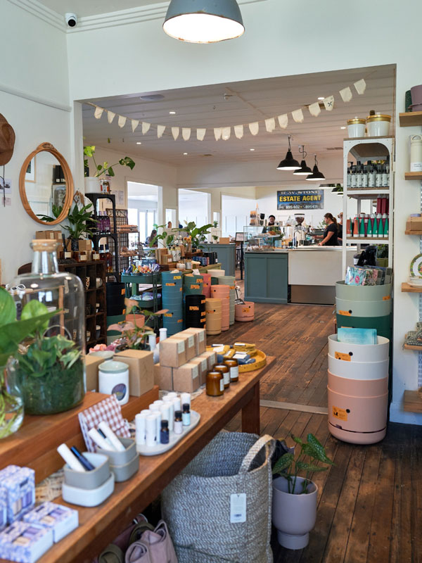 local goods and artisan homewares on display inside The Somers General