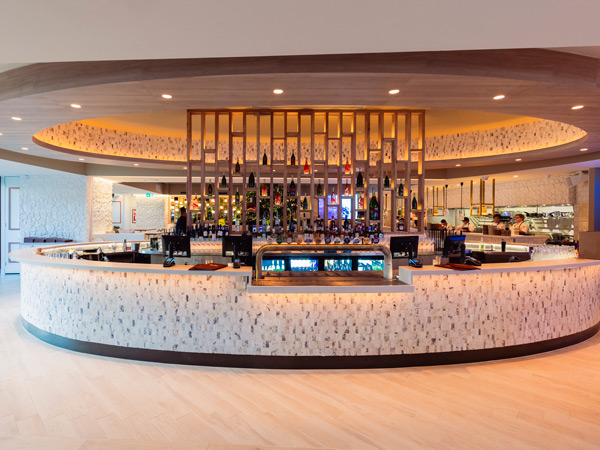 the bar counter inside Darling Pavilion