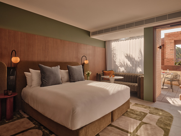 Guest room at The EVE Hotel Sydney