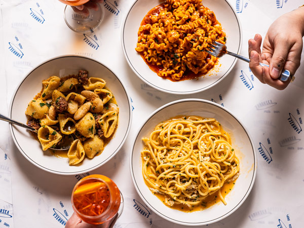 pasta plates at Fabricca, Darlinghurst
