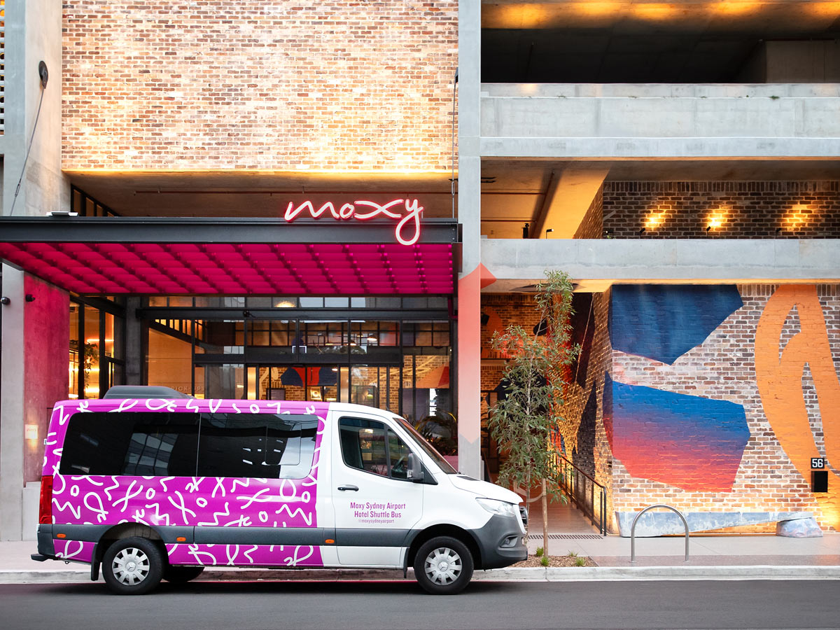 MOXY Sydney Airport shuttle bus