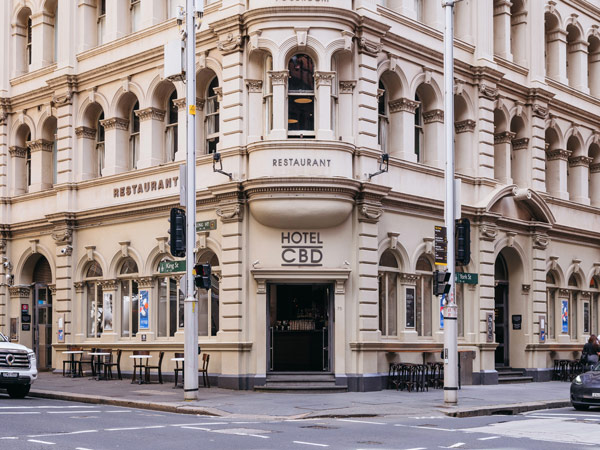 the front exterior of Hotel CBD, Sydney