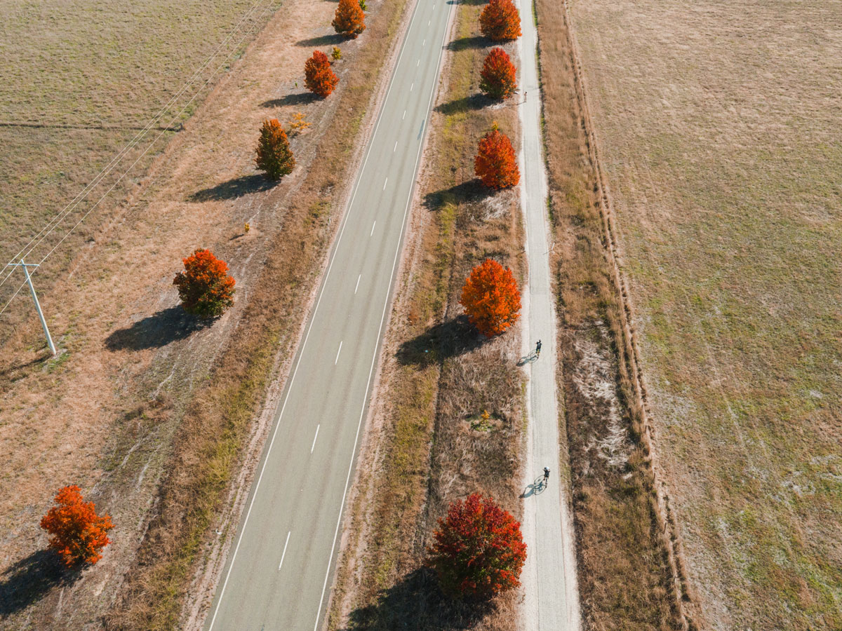 cycling through the Milawa Rail Trail