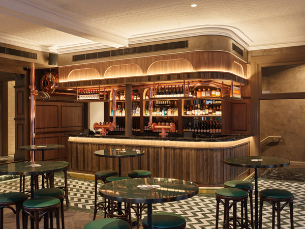 the pub interior at The Bristol