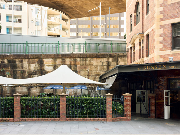 the beer garden at The Sussex Hotel