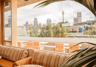 Sydney CBD views from the rooftop pub at Woolly Bay Hotel