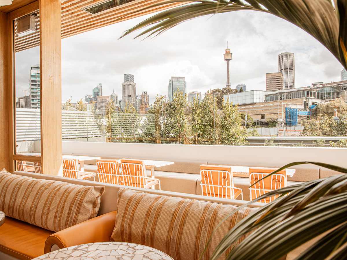 Sydney CBD views from the rooftop pub at Woolly Bay Hotel