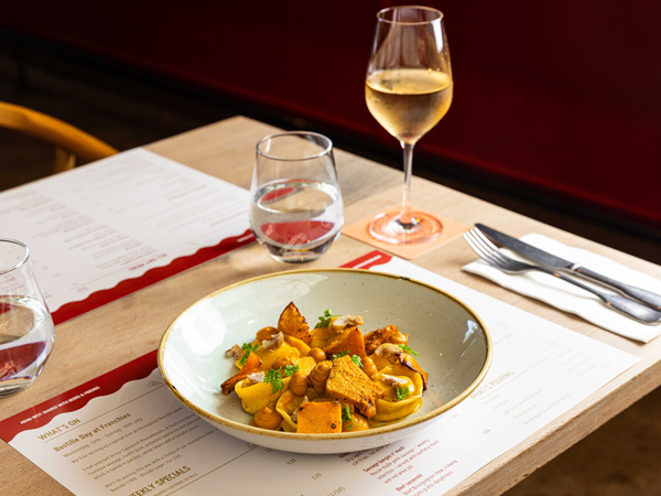 pasta and wine night at Frenchie’s Bistro & Brewery, Rosebery