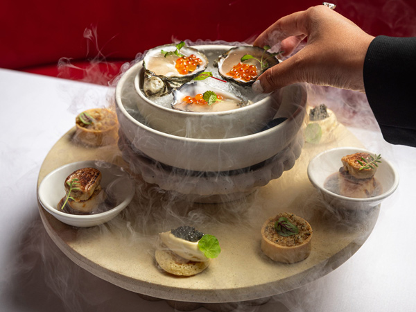 canapés selection at Gavroche, French restaurant Sydney
