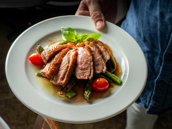 a meat dish at Bistro St Jacques, French restaurant Sydney
