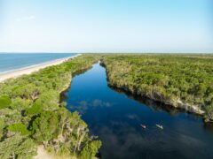 aerial view of bribie island