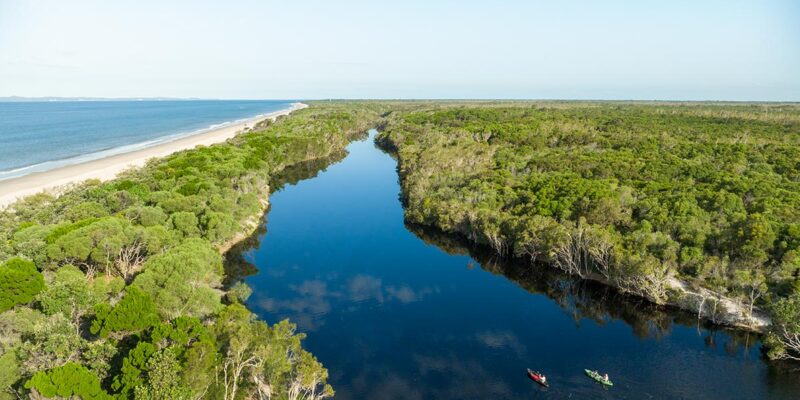 aerial view of bribie island