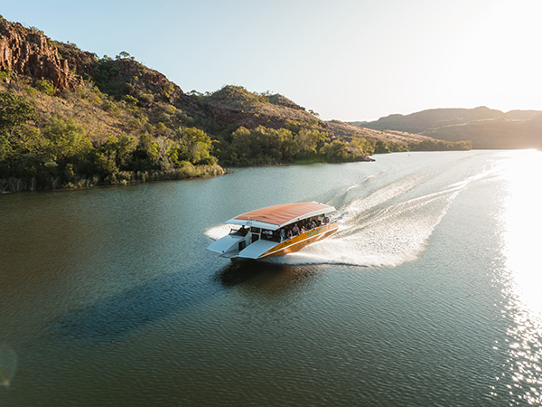 Aerial View of Triple J Tours on the Ord River, near Kununurra.
