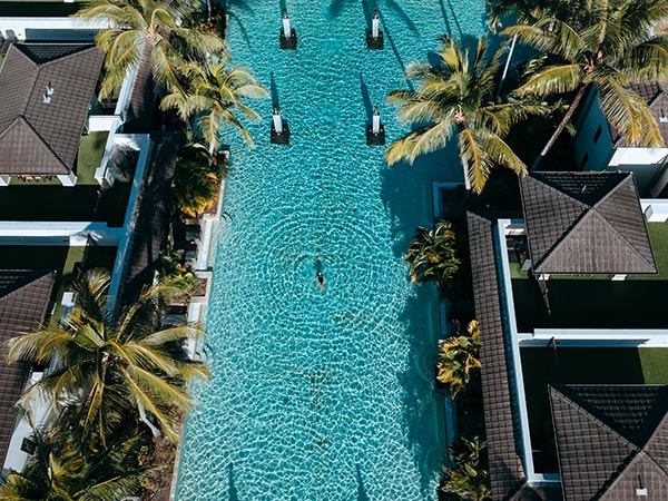 aerial view of pool at Pullman Port Douglas Sea Temple
