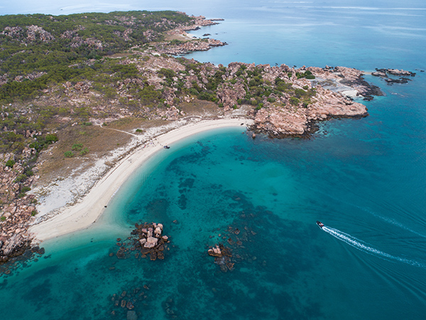 aerial view of Vansittart Bay, See it in you Silversea Kimberley Cruise.