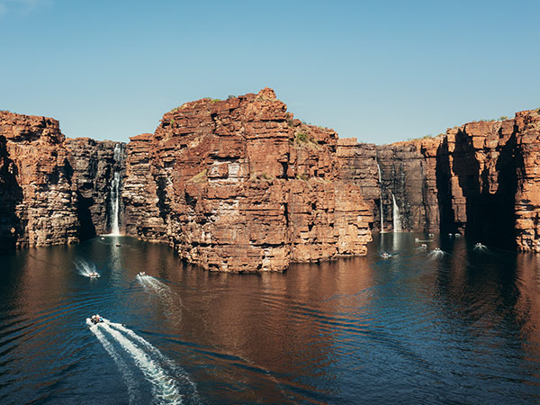 King George Falls at koolama bay excursion on Silversea Kimberley Cruise